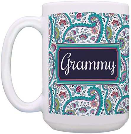 Подарък за Деня на майката за Грами Подарък за Рожден Ден, Подарък Кафеена Чаша Чаена Чаша с Пейсли
