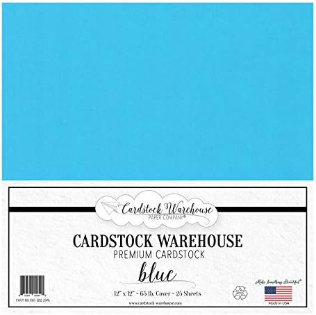 Синя Картонена хартия - 12 x 12 см - 65 кг - 25 листа на рециклирана корицата със склад Cardstock