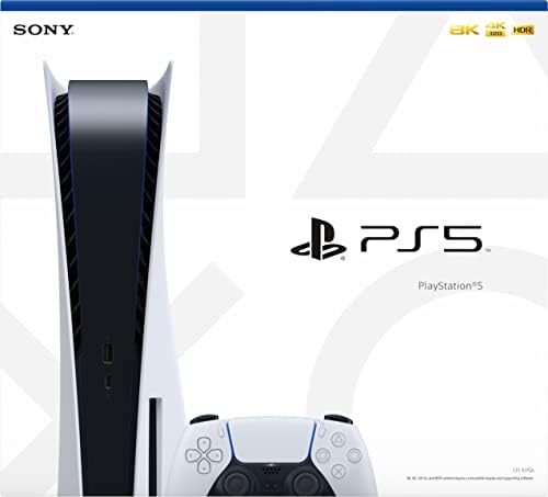 Дискова версия на Playstation 5 за конзолата PS5 - Допълнителен контролер, игри с 4K телевизор, изход 120 Hz 8K, 16 GB GDDR6, 825 GB SSD, WiFi 6, Bluetooth * 5.1