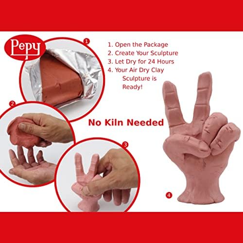 Въздушно-сухата пластилиновая глина Pepy European Premium Multicolor 3 опаковки по 2,2 кг, само 6,6 паунда,