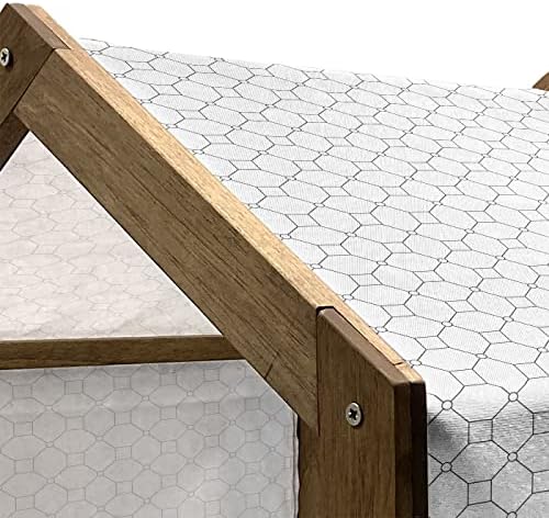 Foldout Геометричен Дървена Къщичка за домашни любимци, Минималистичное Просто изображение с Шестоъгълни Ивици