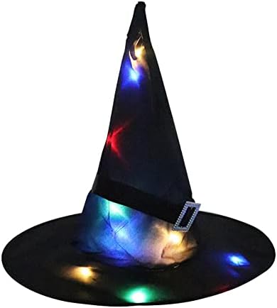 Светещ шапка на вещица за Хелоуин, декорация на партита, led кука с една кука