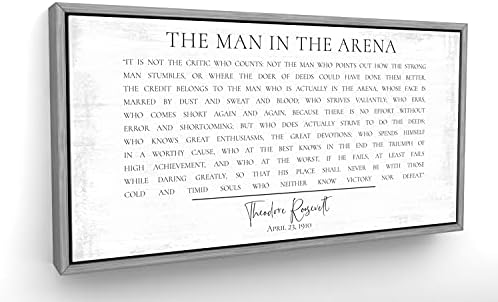 Pretty Perfect Studio - Табела Човек на сцена - Човек в арена в рамка - Теодор Рузвелт - Известната стенни печат