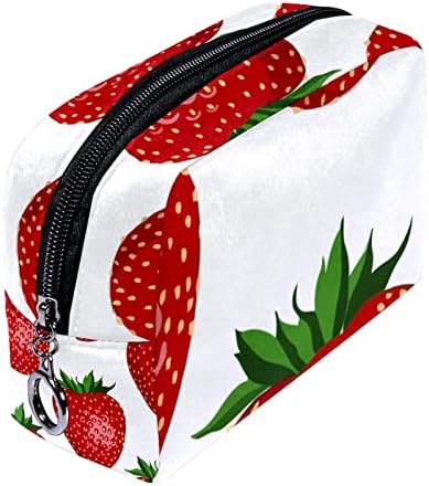 Чанта за грим TBOUOBT Пътна Косметичка, Bag-Чанта с цип, Плодови Ягоди