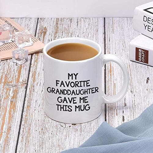 Забавна кафеена чаша за баби и дядовци - Моята любима внучка ми Подари тази чаша - Уникални Подаръци за рождения