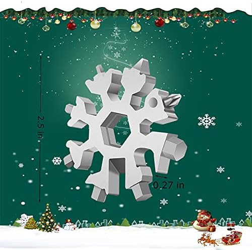 Мультитул LANHAOSHUANG Snowflake, Инструмент за създаване на Снежинки 18 в 1 от Неръждаема Стомана, Ключ-Отверка