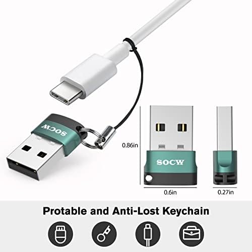USB Адаптер C за да се свържете към конектора USB A съвместим с Apple MagSafe Watch за свързване към USB изхода,