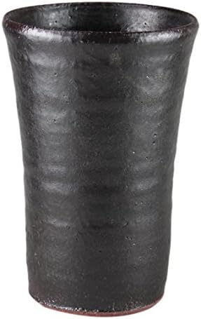 Бира, чаша Chiharu Kumamoto Black Karatsu, Голям, керамика Карацу (диаметър Около 3.0 инча (7,8 см) височина
