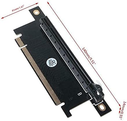 Конекторите PCIE 16X Странично Card Видео карта PCI Express 90 Градуса Адаптер за дънната платка на Лаптоп,