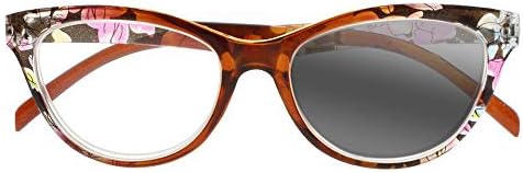 Дамски очила за четене с Флорални Принтом Котешко Око, Преходна Фотохромичните Прогресивно Мультифокальные Очила