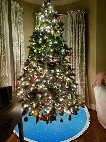 Vantaso Коледни Снежинки на Синята 48-инчов Пола под формата на Голямо коледно дърво, Коледна Украса, Подложка
