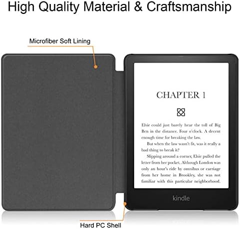 Тънък калъф за изцяло нов Kindle (10-то поколение, випуск 2019 г.) - калъф от изкуствена кожа с автоматична