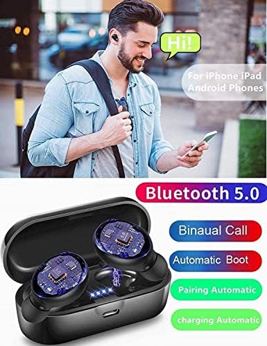 Hoseili【2022 нова версия на Bluetooth слушалки.Безжични слушалки Bluetooth версия 5.0, ушите, Стереофоничен