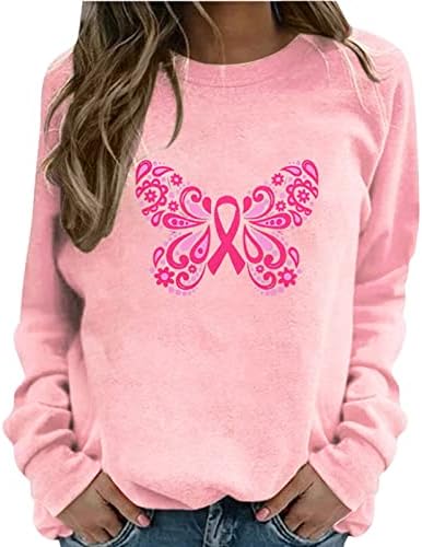 Ruziyoog Информираността за рака на гърдата, Жените Hoody Надежда, Пуловер С Принтом под формата на Розова Лента,