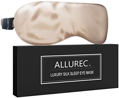 ALLUREC™ Луксозна маска за очи за сън от чиста коприна тутового дърво. Коприната е най-висок клас 6A 22 Momme Long Silk. Меко и Удобно хипоалергичен антивозрастное средство про?