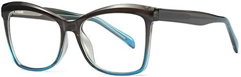 Очила за четене ръчно изработени RESVIO за жени и мъже, Модни Очила за четене в Негабаритной Рамки с Пружинным