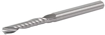 Спирала бележка fresa от вольфрамовой стомана X-DREE 1/8 инча x 2,5 mm x 15 мм с единична канавкой Сребрист