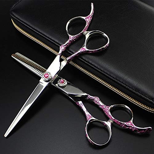Ножица за подстригване на коса, 6-инчов професионален японски 440c на Розова слива фризьорски ножици за рязане