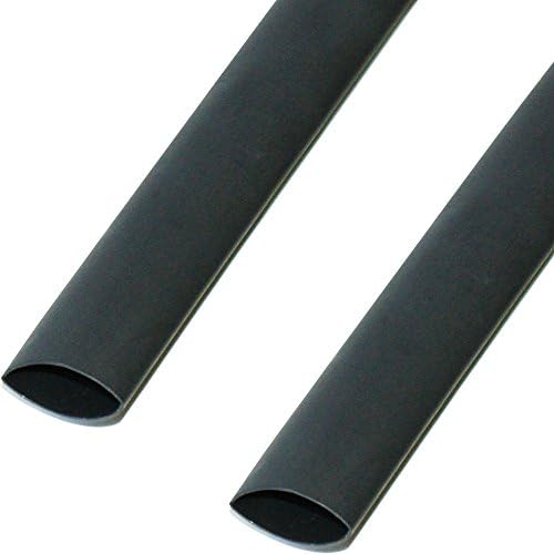 Свиване тръба 2: 1 черен цвят на метър (40 мм вътре, 1 м)