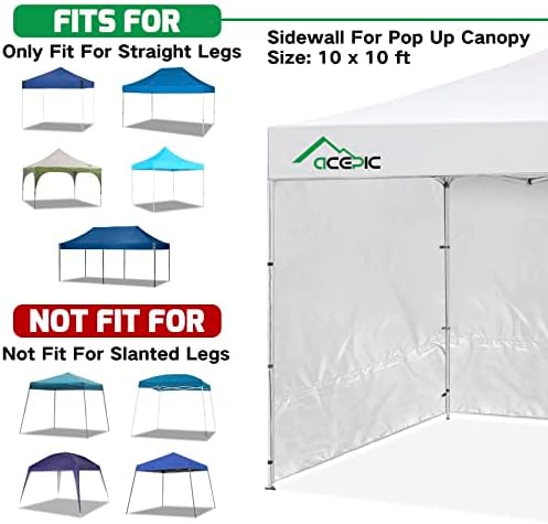 На страничната стена на палатката ACEPIC Instant Навес със сребрист покритие за поп-навес с размери отгледа