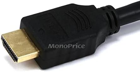 Monoprice 8-инчов Високоскоростен порт 28AWG от мъжа към жената HDMI® Saver - Черен