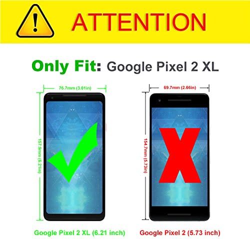 Калъф J & D, и е съвместим с Google Pixel 2 XL 2017, Сверхпрочный двуслойни хибрид устойчив на удари Защитен