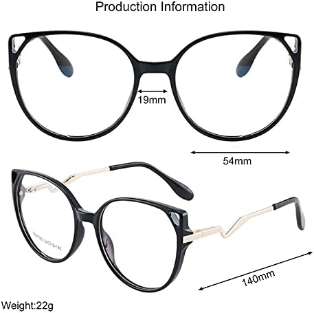 GOKOTTAWA Компютърни Очила със Заключване Синя Светлина TR90, Рамки за Котешки Очи, Сладък Модни Дамски слънчеви