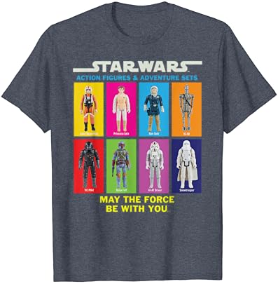 Тениска с фигурки на герои от Междузвездни войни, Да бъде и да остава с теб Сила