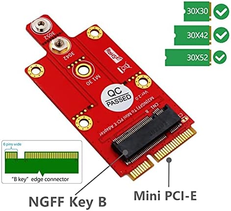 Съединители 2021 M. 2 Key B за Mini PCIE PCI-E Адаптер Конвертор за модул 3G/ 4G/5G Отвертка