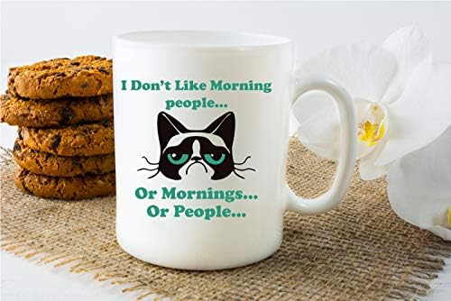 I Don ' t Like Morning People, Или Сутрин, Или Хора, Забавни Сварливые Котешки Чаши са Чудесен подарък за Кошатников
