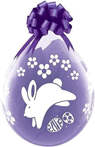 18-инчовите балони с пълнеж Qualatex (Великденски зайци и маргаритки, 10 опаковки)