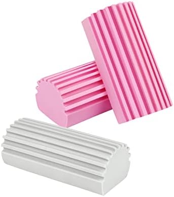Влажен Парцал за Избърсване на прах, 3 Опаковки с Магическа Гъба За почистване на прах, Сив + Розово