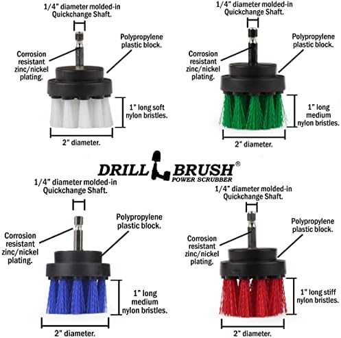 Комплект от 8 теми Drillbrush - Четка за автоматично почистване - Kitchenware - Почистване на палубата - Четка