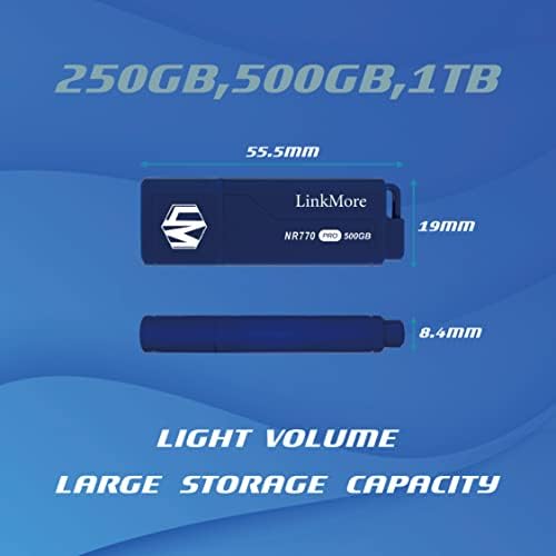 LinkMore NR770 USB Флаш устройство 3.2 Gen2x1 с капацитет 250 GB, скорост на четене до 1000 MB/ сек, скорост