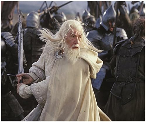 Властелинът на пръстените Иън Маккеллан в ролята на Гандалф, се борят в битка Снимка с размери 8 х 10 см