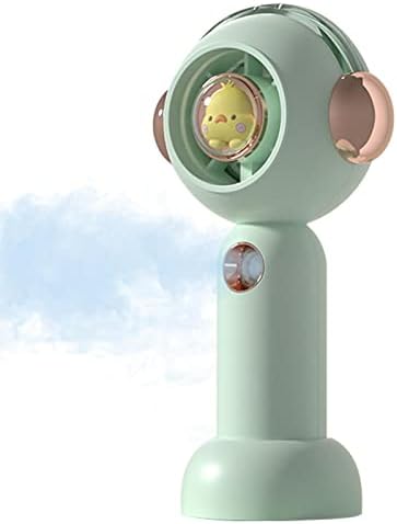 Ръчно вентилатор за Замъгляване NULYUNZE - Акумулаторна Cartoony Ръчно фен - 3 Скорост на вятъра, Безшумен Космически