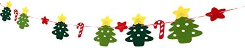 Amosfun Коледен Декор Весела Коледа, Пухкава Банери, Знамена, Коледно Дърво, Конфетная Бастун, Звезда, Висящи