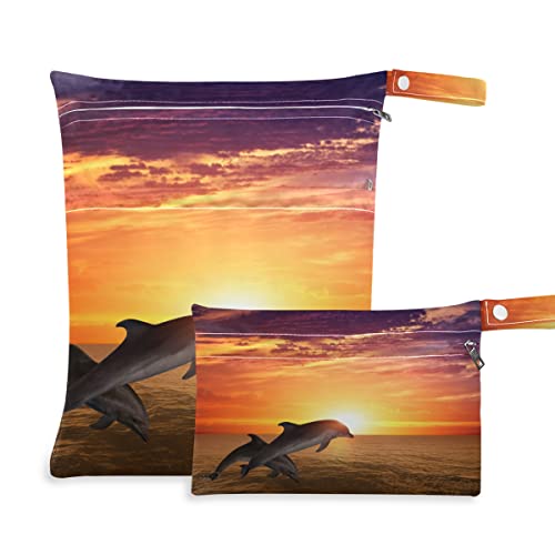 Чанта за влажни сушене Dolphin прескачане на препятствия Sunset, Пелените за многократна употреба, Чанта за