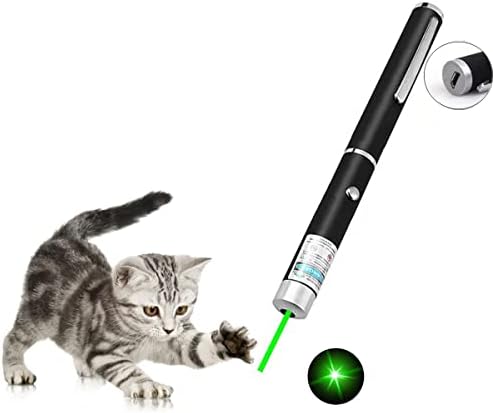 CHUQIANTONG Лазерна Показалка за Котки Играчки USB Акумулаторни Интерактивни Играчки за домашни Животни, със