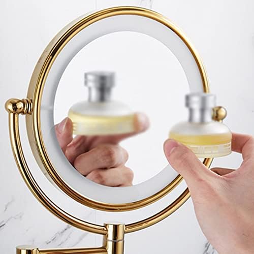 Тоалетен огледало WODMB с два странични със светодиодни огледала, Складное Огледало за грим, Тоалетно огледало,