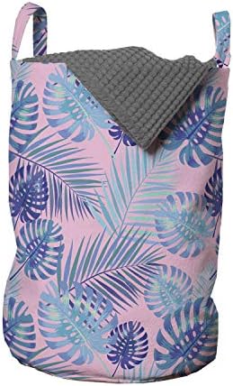 Чанта за дрехи Ambesonne Екзотични Ботаническата шарките на Тропически палми и листа монстеры за Хавайски парти,