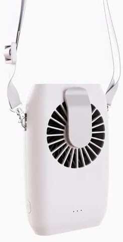 KAASAN Окачен колан вентилатор, окачен на шийката на електрически вентилатор ръчен преносим настолен малък вентилатор