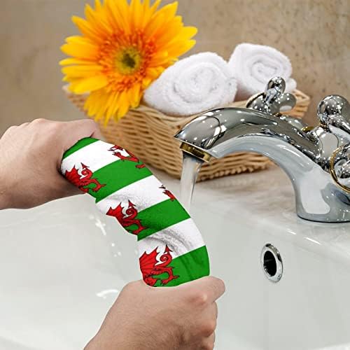 Кърпи за ръце от Микрофибър с Флаговете на Уелс Дракон, Супер Впитывающее Кърпа, Бързосъхнеща Гъба