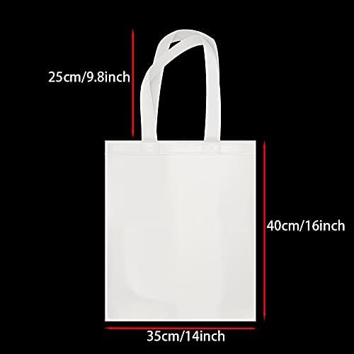 LINYONG Солено, Но Сладка Холщовая Дамска Чанта-Тоут за Многократна употреба за Хранителни стоки Чанти за Пазаруване Студентски чанта