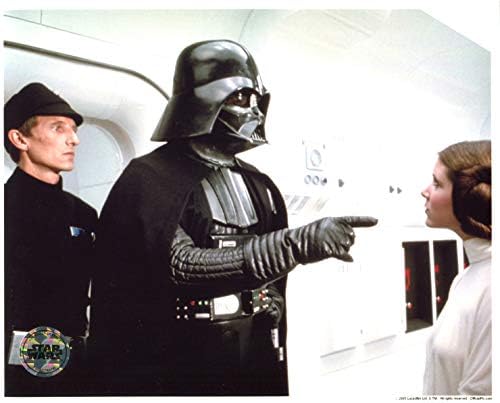 Официално лицензирана снимка на Дарт Вейдър и принцеса Лея Междузвездни войни: Завръщането на нова надежда с