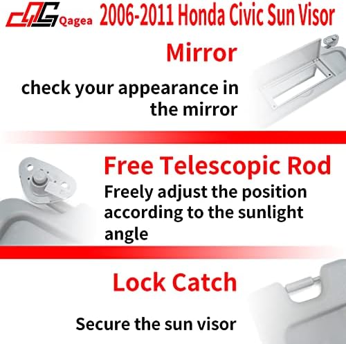 Слънчеви очила, ляво и дясно (от страната на шофьора и на пътника), замяна за 2006-2011 Honda Civic Заменя 83280-SNA-A01ZC