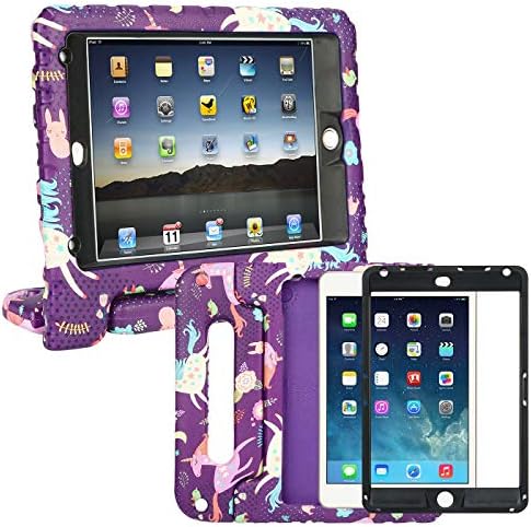 Детски калъф HDE за iPad Mini 5 и 4 с вградена защита на екрана - Противоударная поставка с дръжка и притежател