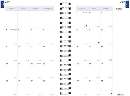 Седмичен / Месечен учебен дневник Blueline, юли 2021 - юли 2022, Двухпроводный корици, Полиетиленово покритие,