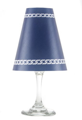 Лампа за чаши di Potter WS471 Santa Barbara от хартия с веригата за бяло вино, тъмно син (опаковка от 12 броя)