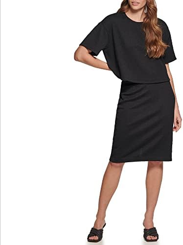 Дамска блуза-туника Calvin Klein с навити ръкави (обикновени и по-големи размери)